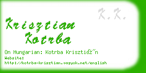 krisztian kotrba business card